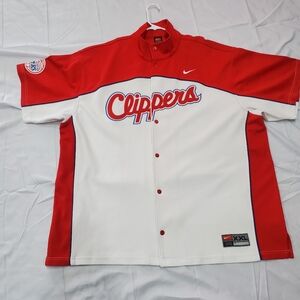 Vintage Nike Red And White Los Angeles Clippers Shooter Warmer Jersey  2XL